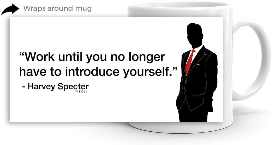 Suits "Work Until You No Longer Have to Introduce Yourself" White Mug - 11 oz. - Official Coffee Mug