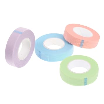 4 Rolls Breathable Eyelash Tape Comfortable Grade Lash Strips for Eyelash Extension Application for Beauty Salons and Home Use for Grafting Tools