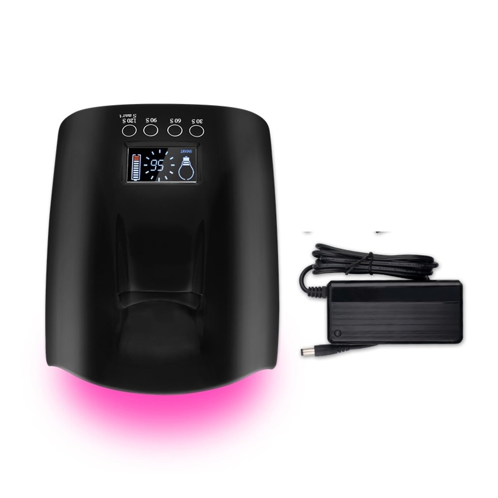 Lampa UV do paznokci, Lampa LED UV do paznokci Bezprzewodowa CZERWONA lampa Bezprzewodowa 60 W Lampa LED UV do paznokci do utwardzania lakieru żelowego Bezprzewodowa z baterią litową 60 W Pro Light do