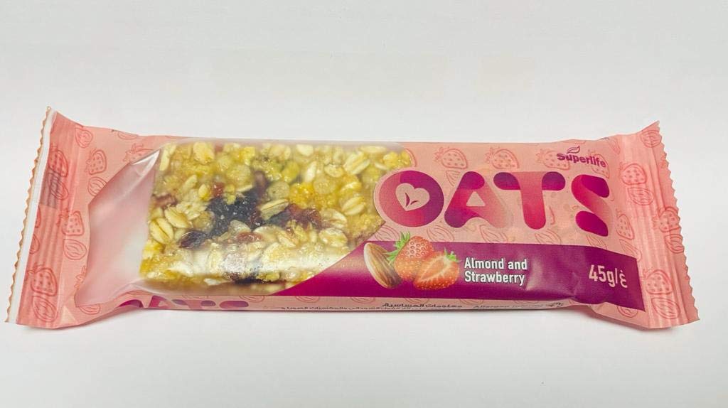 Superlife Oats 45 g (Almond and Strawberry) pack of 10
