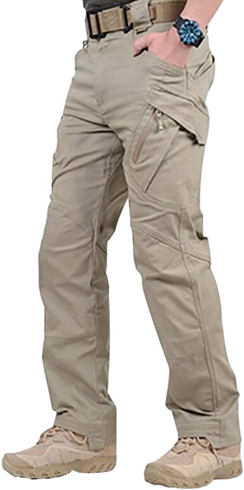 Men Cargo Pants,2019 New Men Waterproof Work Cargo Long Pants with Pockets Loose Trousers Military Pants