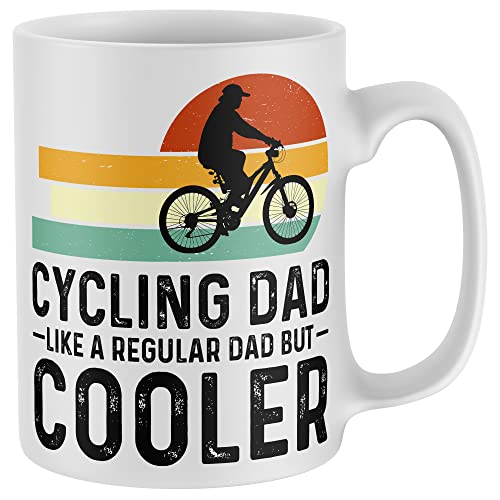 Purple Print House Cycling Dad Mug Funny Bike Riding Dad Cup Gifts for Grandads
