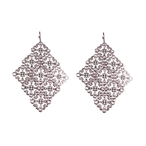 Handmade Hollow-out Pattern Dangle Drop Earrings for Women Party Wedding Fashion Jewelry Accessory