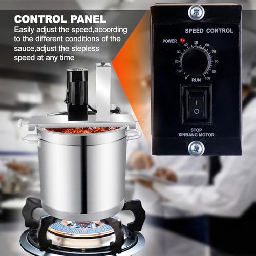 Máquina mezcladora eléctrica automática comercial para mermelada, salsa, relleno, compatibilidad con calefacción múltiple, velocidad ajustable con parte inferior de raspado para una mezcla eficiente