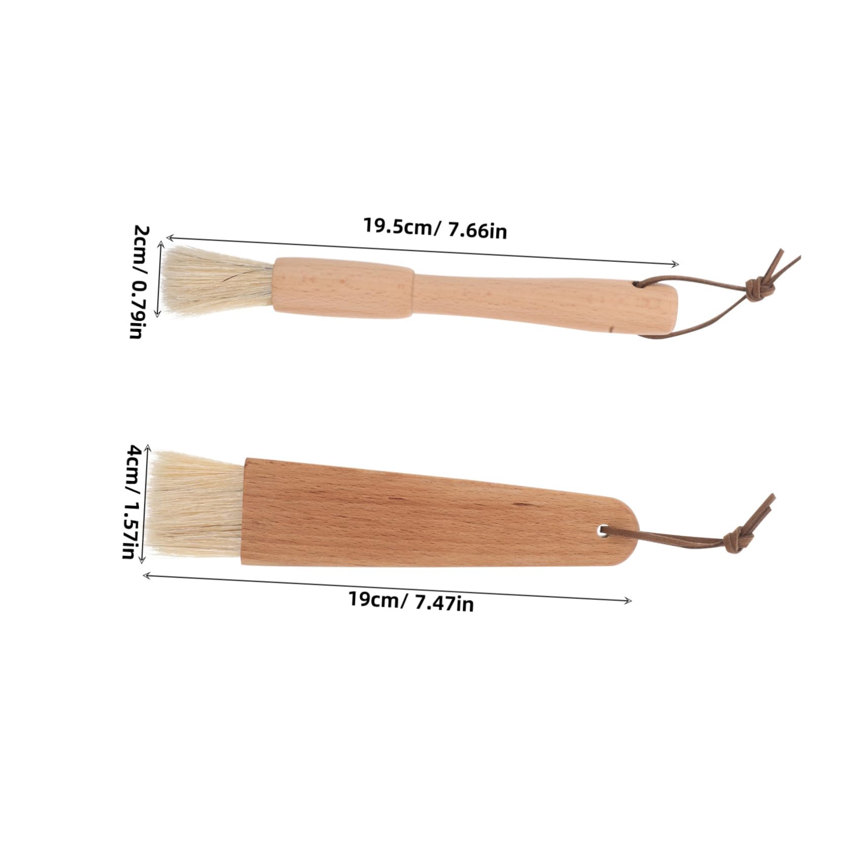 Gogogmee Grill Brush Set 2pcs Pastry Brush for Butter Bbq Sauce with Heat-resistant Wooden Handle