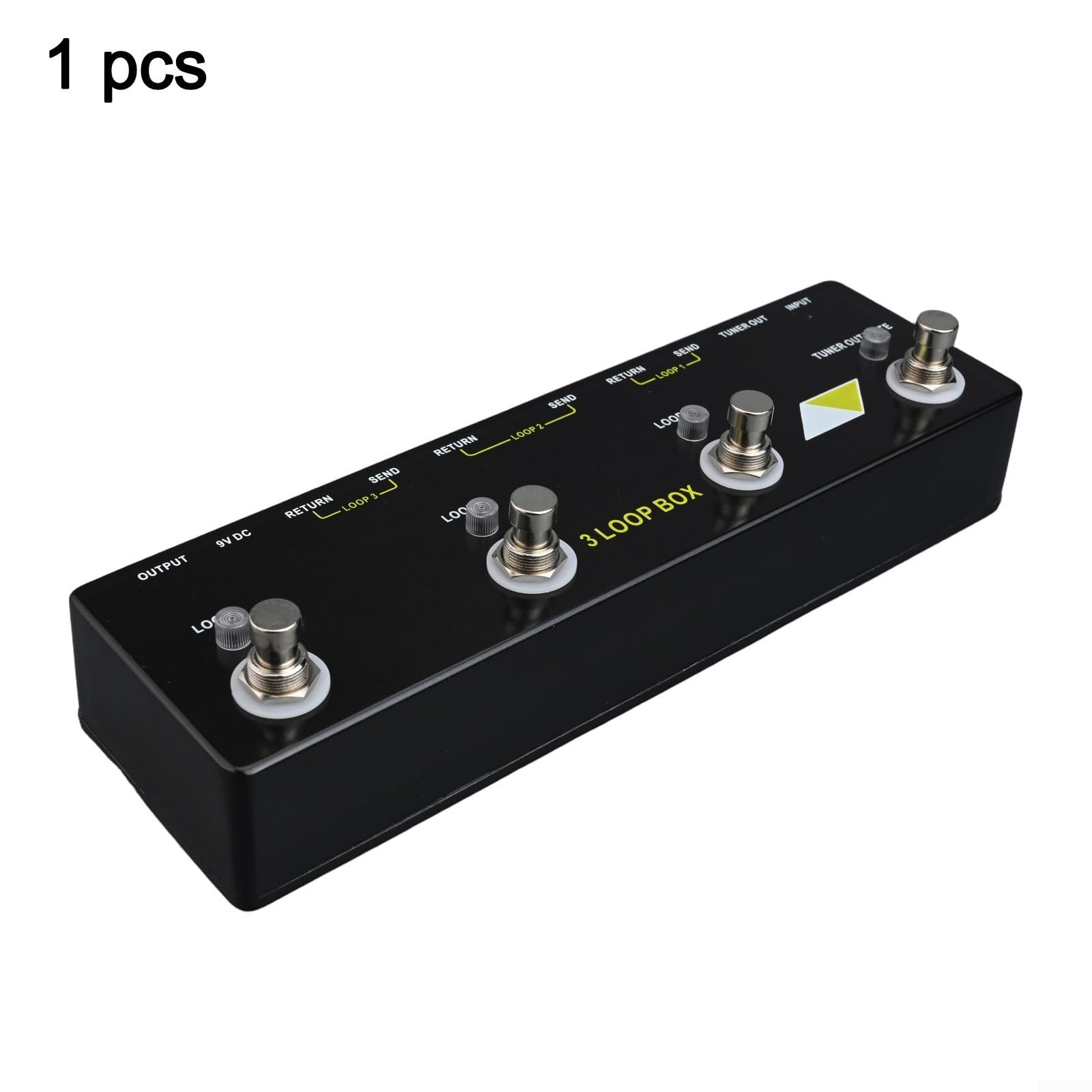 Pedale Looper per chitarra, 3 tracce, True Bypass, con accordatore, alloggiamento in metallo, ingresso flessibile, performance live