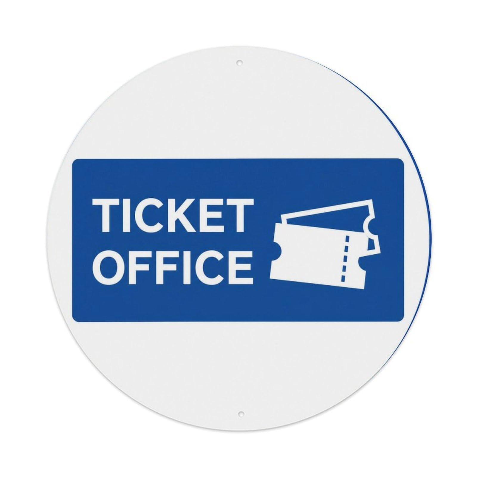 Olyhtr 8X8inch Classic Style Ticket Office Public Safety British Retro Typography Metal Tin Sign