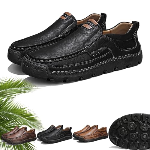 Matufit Orthopedic Loafers, Matufit Men's Handcrafted Cowhide Orthopedic Loafers - Wide Toe Box, Arch Support