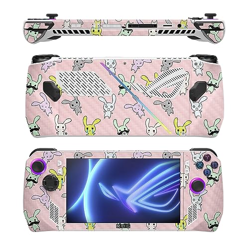 Image of MightySkins Carbon Fiber Skin Compatible with Asus ROG Ally - Bunny Bunches | Protective, Durable Textured Carbon Fiber Finish | Easy to Apply