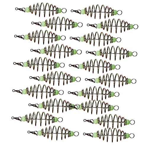 Toddmomy 20Pcs Portable Luminous Fishing Bait Durable Carbon Steel Fishing Accessories for Outdoor Enthusiasts Present for Fishing Lovers Shape Design Enhanced Catching