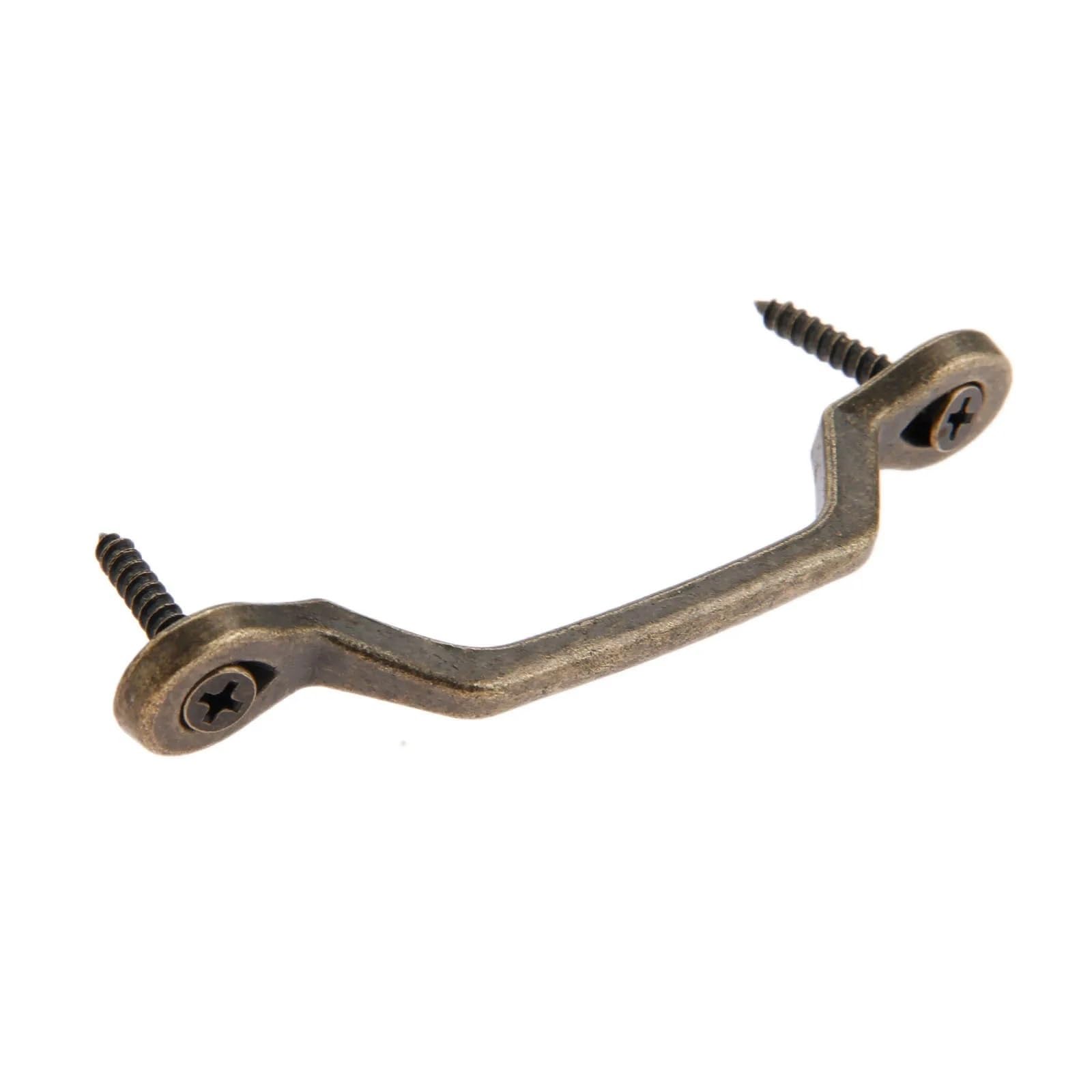 Yilwpv One Color 2Pcs Vintage Handle Antique Bronze Pull 101Mm*14Mm Retro Knob Cupboard Kitchen Cabinet Drawer Wood Jewelry Box Furniture Hardware Handle Sets