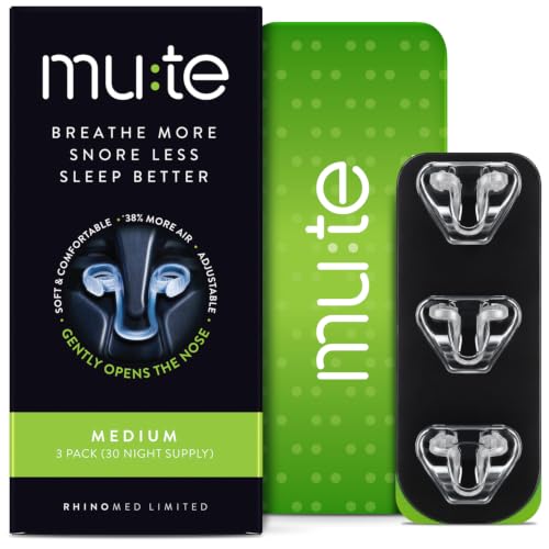 Image of Rhinomed Mute Nasal Dilators for Sleep, Snoring Solution, Medium, 3 Pack