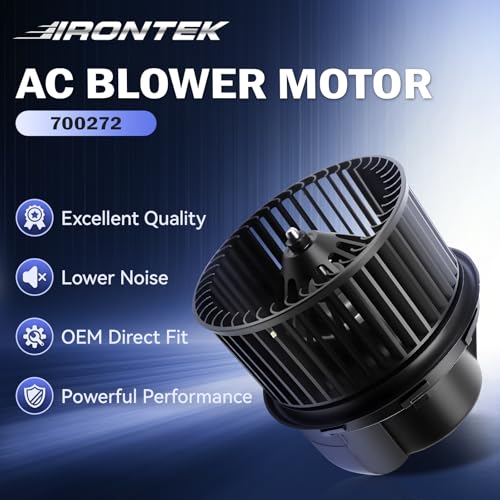 Image of IRONTEK Blower Motor Fan 700272 Compatible for Ford 2013-2018 C-Max / 2013-2019 Escape / 2012-2018 Focus / 2014-2022 Transit Connect 2311825 PM9386 GV6Z19805AA H1FZ19805A