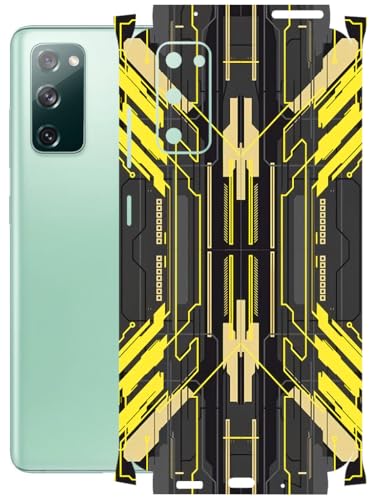 Image of AtOdds - Full Body Back Screen Guard Protector Film - Lamination Wrap Skin Sticker Compatible with Samsung Galaxy S20 FE | Scratchproof Matte Finish (Cyber Yellow)