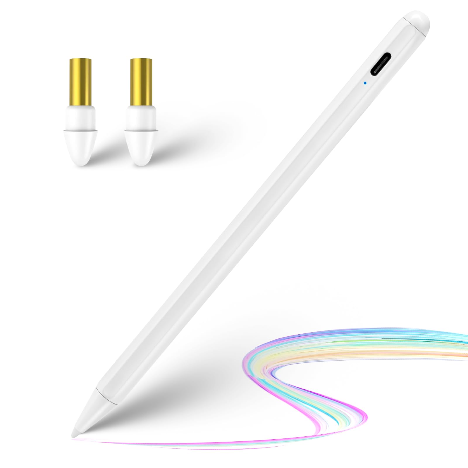 iPad Pencil Pro - 2X Fast Charge Stylus Pen for Apple iPad Pro 11 13 Inch M4, Works for iPad Pro 11", 12.9", 13", White