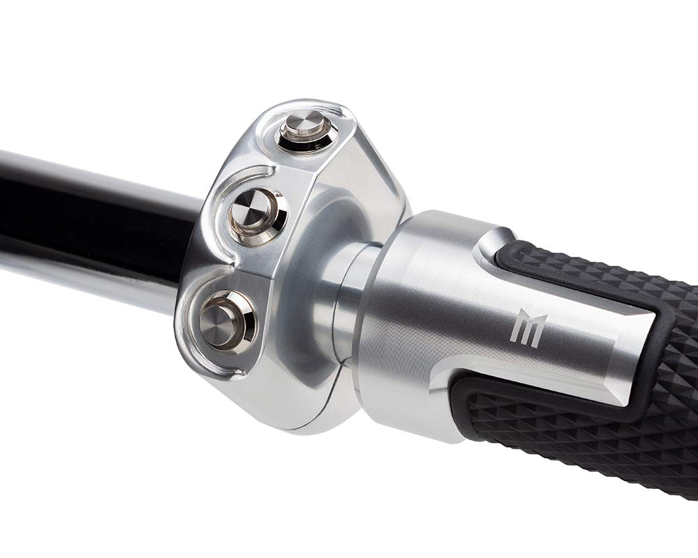 Pulsantiera per manubrio moto da 22 mm, in alluminio billet, 3 pulsanti