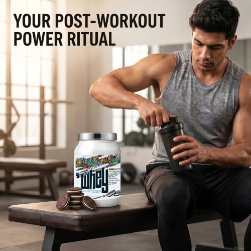 Image of ABSOLUTE NUTRITION Legender Whey Protein, Weight Loss, Sports Supplement, 5 Fruit Extracts, Sugar-Free, Protein Isolate, Digezyme, Vitamin C, 1kg (cream and cookies)