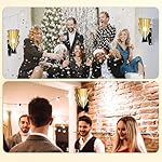 Soulchen 8 Pcs Great 20's Wall Sconces Decorations Set Vintage 1920's Cutouts for Awards Night Speakeasy Masquerade Bar Party Birthday New Years Eve, Black/Gold - Image 5