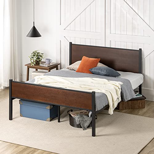Image of Zinus Tucker Bamboo and Metal Platform Bed Frame, Bed Frame Made with Sustainable Bamboo, Steel Slat Mattress Support with No Box Spring Needed, Easy Assembly, Full