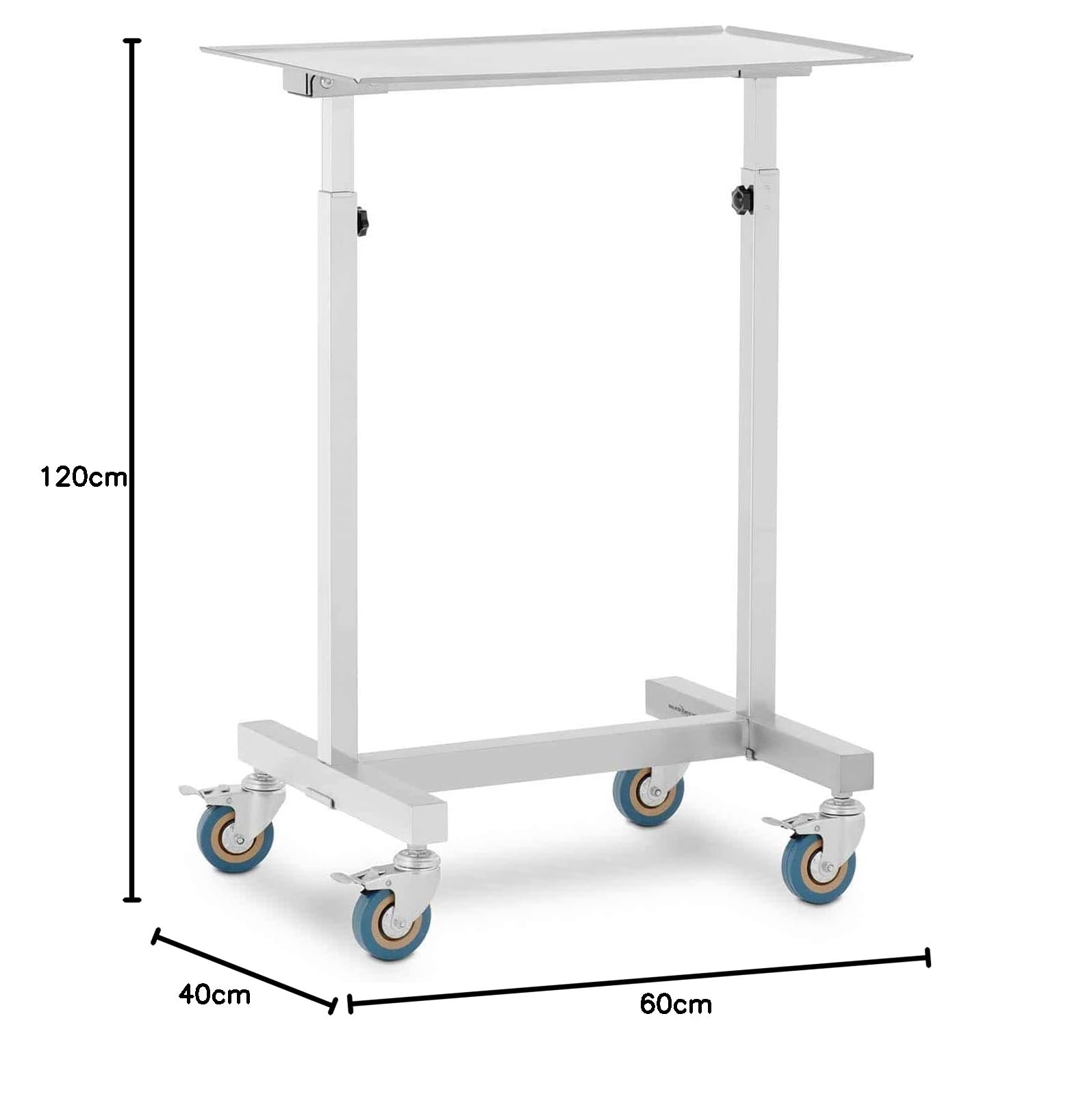 Steinberg Systems SBS-LF-151 Instrumententisch mobil 600 x 400 mm höhenverstellbar 2 3 Instrumentenwagen Instrumententisch höhenverstellbar Instrumententisch Edelstahl