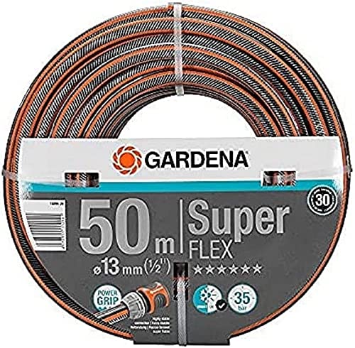 GARDENA PremiumFLEX Schlauch 13mm (1/2 Zoll), 50m Set, Berstdruck 35 bar;...