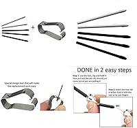 Vista 4 de Galaxy Note 9 - Lápiz capacitivo de repuesto compatible con Samsung Galaxy Note 9 N960 (sin Bluetooth) con puntas/puntas + pin de expulsión (negro)