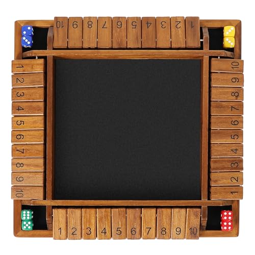 Vamslove Shut The Box Juego de Dados de Madera 12 Pulg miniatura 6