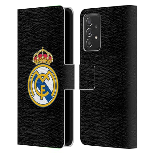 Étui Real Madrid Galaxy A53 5G Head Case Designs en cuir noir