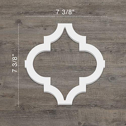 Image of Ekena Millwork 7 3 /8 inchW x 7 3 /8 inchH x 3 /8 inchT Extra Small Marrakesh Decorative Fretwork Wall Panels in Architectural Grade PVC