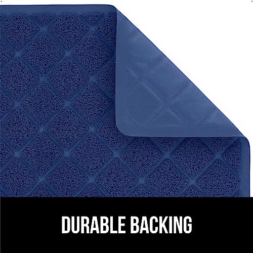 Image of Gorilla Grip Durable Cat Litter Mat (35x23), XL Jumbo, No Phthalate, Water Resistant, Traps Litter from Box and Cats, Scatter Control, Soft on Kitty Paws, Easy Clean Mats (Navy)