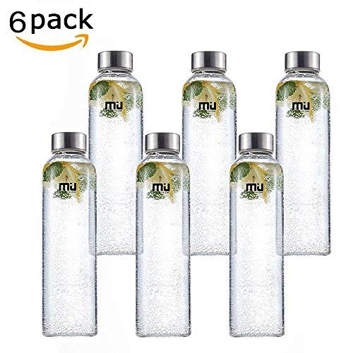 MIU COLOR Portable Borosilicate Glass Bottle with Neoprene Sleeve Cover