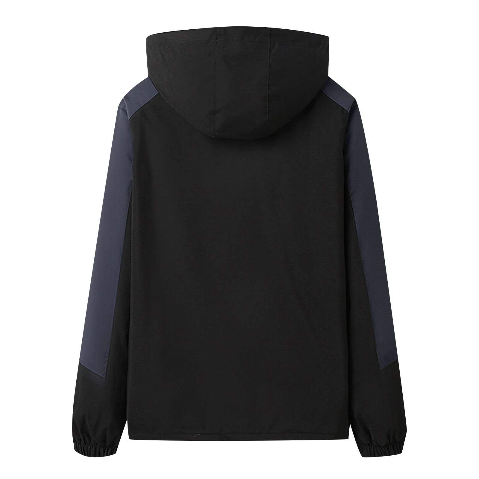 Genérico Chubasquero Hombre Impermeable - Chaqueta informal transpirable impermeable con capucha sólida para hombre diseño de vuelo clásico ideal otoño