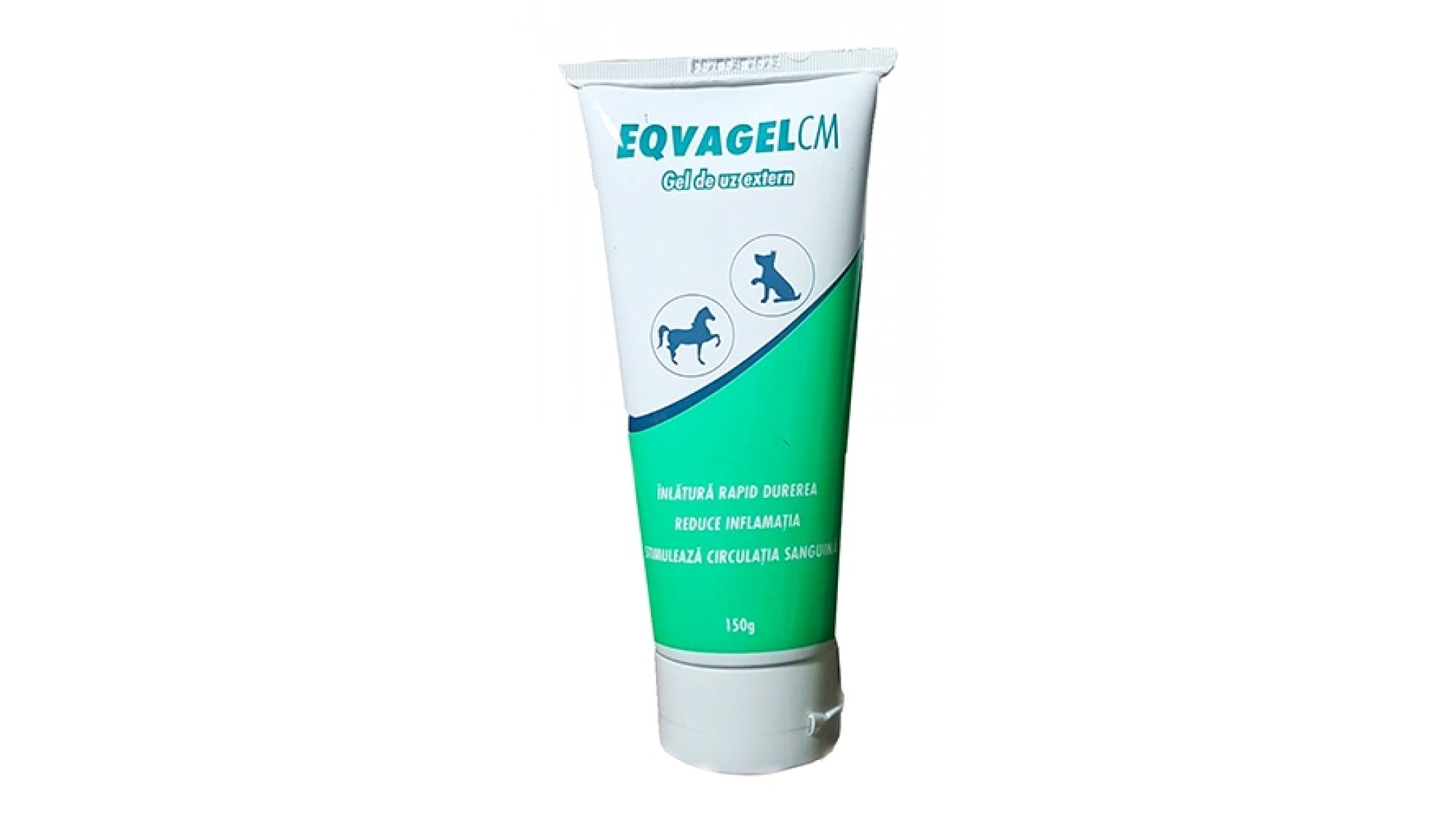 Eqvagel CM Gel antiinflamatorio para perros y caballos, eliminación rápida del dolor, reducción de la inflamación y los espasmos musculares. (Eqvagel CM, 150 g)