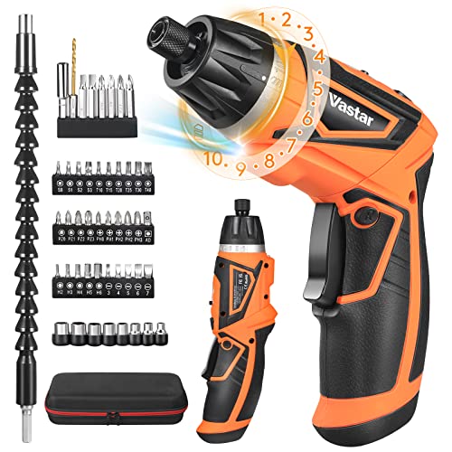 Vastar 7.2v Destornillador Sin Cable, Juego De Destornillador Eléctrico Con Batería Recargable Y Mango Pivotante, 320rpm 10 1 Torque Pequeño Kit De Destornillador Automático Con 47pcs Bits Led Luz Vastar 7.2v Destornillador Sin Cable, Juego De Destornillador Eléctrico Con Batería Recargable Y Mango Pivotante, 320rpm 10 1 Torque Pequeño Kit De Destornillador Automático Con 47pcs Bits Led Luz