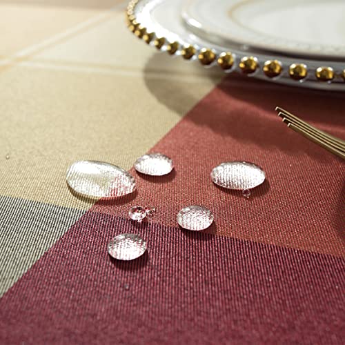 Sastybale ZB-FG-5270-RED Rectangle Tablecloth 52 X 70 Inch Checkered Table Cloths Spillproof Anti-Shrink Soft And Wrinkle Resistant Decorative Fabric Table Cover For Kitchen Dinning Tabletop Outdoor thumb #3