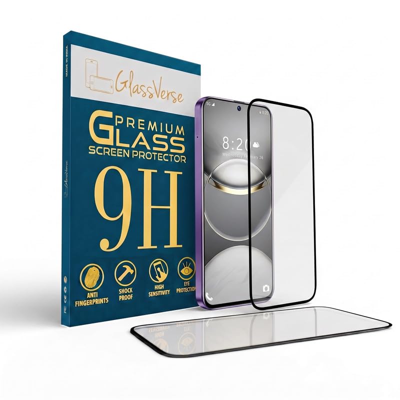 Image of GlassVerse 9H Tempered Glass For Tecno Spark 30 Pro (Pack Of 2) with Free Installation Kit Full screen Coverage - 6.78 inch