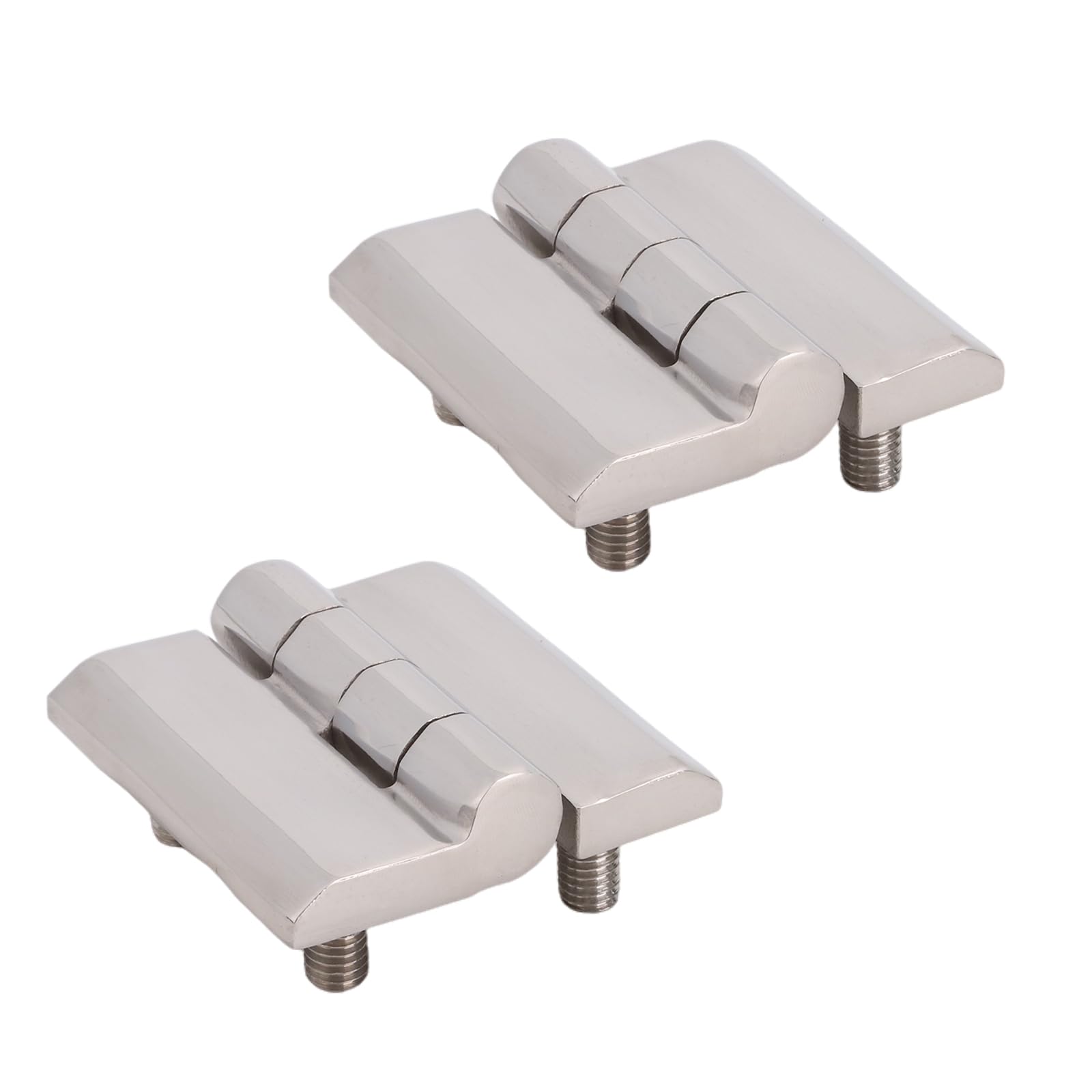 2 Pcs Heavy Duty Hinge Bearing Thickened Hinge with 4 Studs Engine Body Hinge Polished Cabinet Hinge Door Hinge Window Hinge Industrial Hinge Stainless Steel, 2.4 x 2.4 Inch