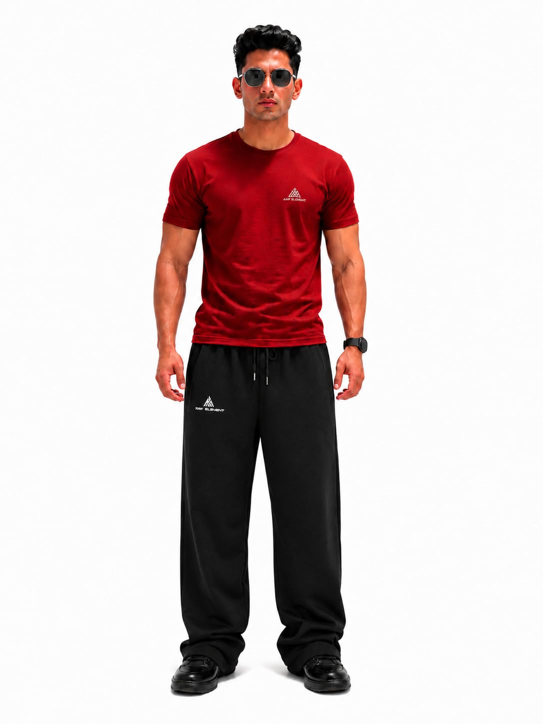 raw element Men Gym Wear Combo Set | Dry Fit Round Neck T-Shirt & Printed Track Pant || Breathable Activewear Co-ord Set for Workout, Running & Casual Wear ||-picture-23