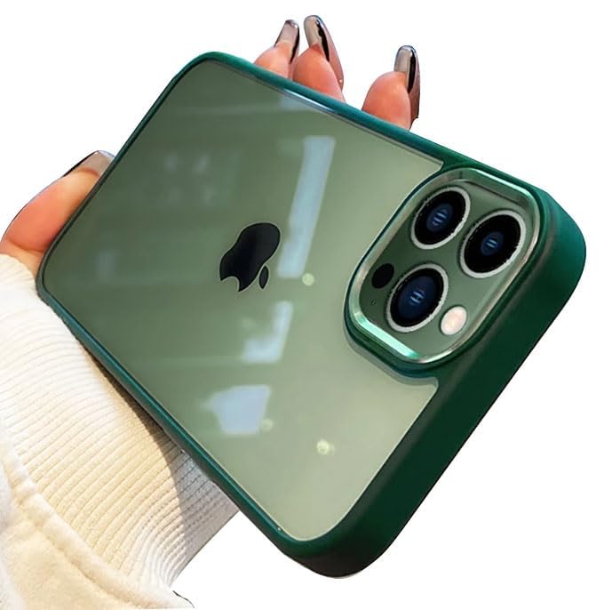 mobistyle Enhanced Premium Finish Back Cover | Metal Finish | Latest Case and Cover Compatible with iPhone 13 Pro | Scratch Resistant | Hard Back Case and Cover-Dark Green (B0CSD1VZGM) Amazon Price History, Amazon Price Tracker