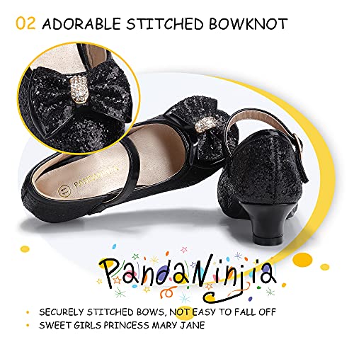 Image of PANDNAINJIA Girls Dress Shoes Toddler Heels Mary Jane Pumps