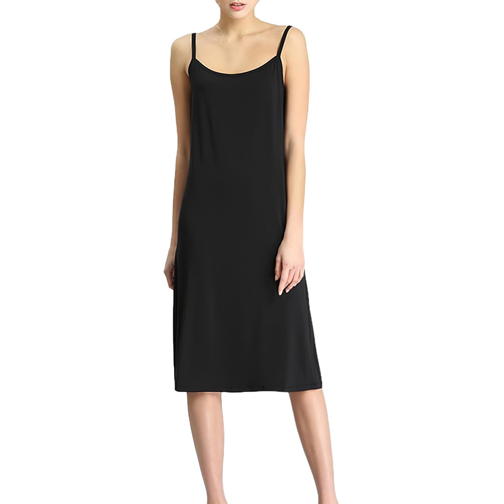 Mujer Tallas Grandes Combinación Vestido Interior Enaguas para Vestidos Largos Camisones sin Mangas (S-5XL)