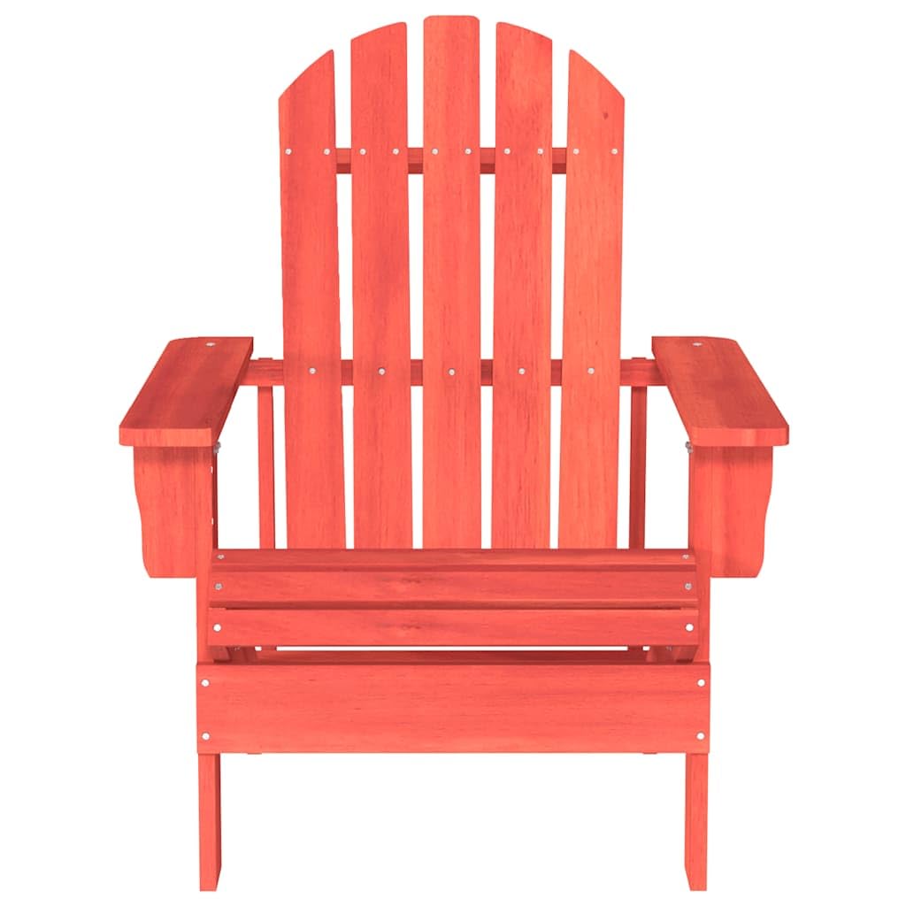 Sedia Adirondack da Giardino in Legno Massello di Abete Rossa