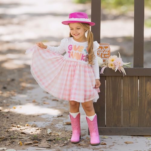 Image of Motasha Girls Cowgirl Boots Unisex-Child Mid Calf Glitter Toddler Cowboy Boot Little Big Kids Western Riding Shoes