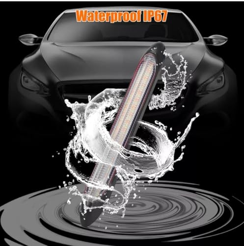 Image of AUTO MT 2PC SET LE.D Daytime Running Light 12V Universal LE.D Indicator Sequential Two-Tone Amber White - Yellow Car LE.D Strip Headlight DRL Daytime Running Light Waterproof DRL (15.5 cm)
