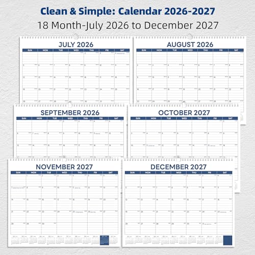 Image of ZTX Calendar 2026-2027 July 2026 to December 2027 14.7 inchx11 inch
