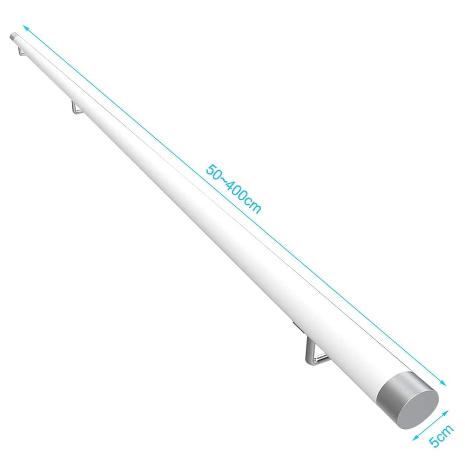 White Wooden Handrails, Home Kindergarten Guardrail Corridor Indoor Wall Mount Stair Handrail Banister Villa Loft Elderly Non-Slip Stair Railing(390cm)