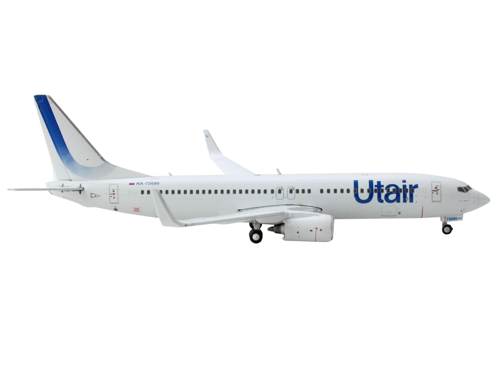 GeminiJetsBoeing 737-800 Commercial Aircraft Utair White with Blue Tail Stripes 1/400 Diecast Model Airplane