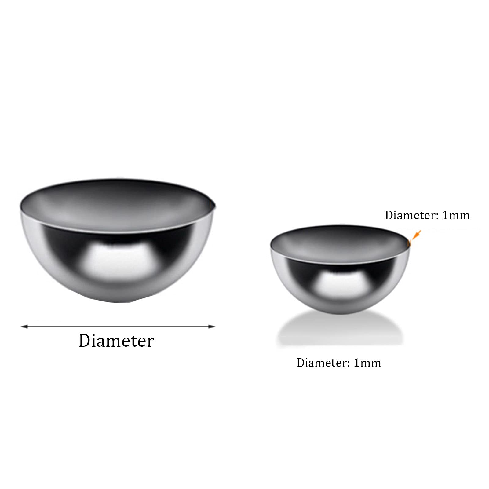 Boules Réfléchissantes pour Jardin, Hémisphère Jardin Poli Miroir, Boule Creuse Polie en Acier Inoxydable 304 pour Ornements De Décoration Extérieure Intérieure, Taille 17