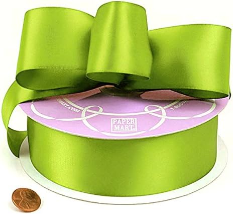 2 1/2" X 25 Yards Apple Green Double Face Satin Ribbon