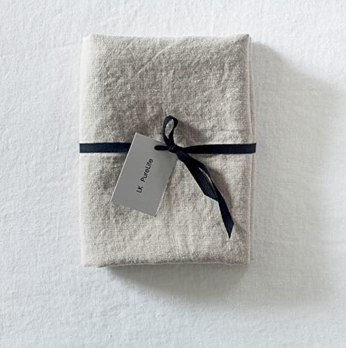 Lk Purelife 100% French Flax Linen Bath Towel-Stonewashed Pure Linen Highly Absorbent Quick Drying For Travel Towel Hair Towel Gym Towel-28 X 55 Inch-Natural Flax  thumb #4